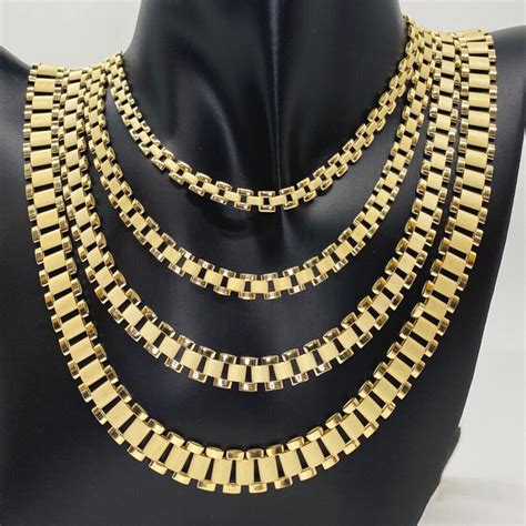 gold rolex style chain|10k gold Rolex chains.